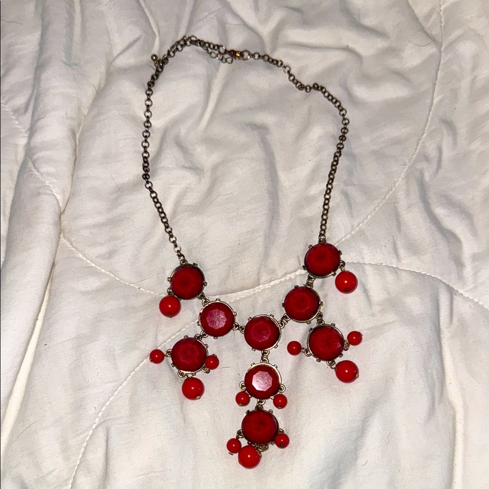 Elegant Red Statement Necklace